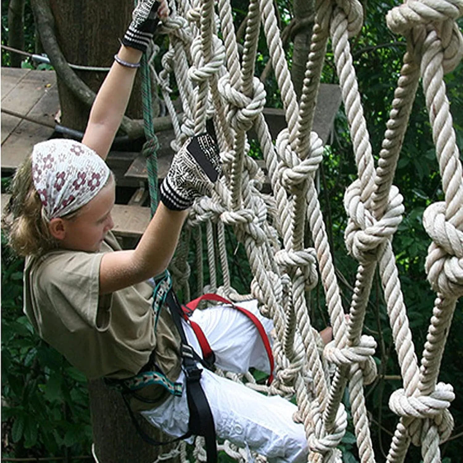 Heavy Duty Climbing Safety Net for Playground,Balcony Stair Railing Safety Protection Net,Rope Ladder,Swingset,for Indoor & Outdoor,Treehouse,Jungle Gyms(Size:6.5x19.7ft)