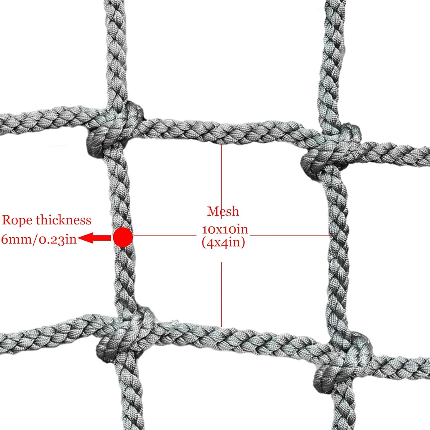 Heavy Duty Climbing Safety Net for Playground,Balcony Stair Railing Safety Protection Net,Rope Ladder,Swingset,for Indoor & Outdoor,Treehouse,Jungle Gyms(Size:6.5x19.7ft)