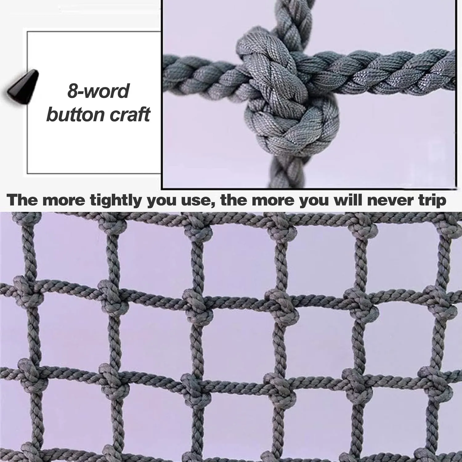 Heavy Duty Net, Rope Climbing Net,Fence Stairs Balcony Railings Garden Playground Protection Playground Play Safety Net Outdoor Climbing Cargo Net(Size:9.8FTx9.8FT)