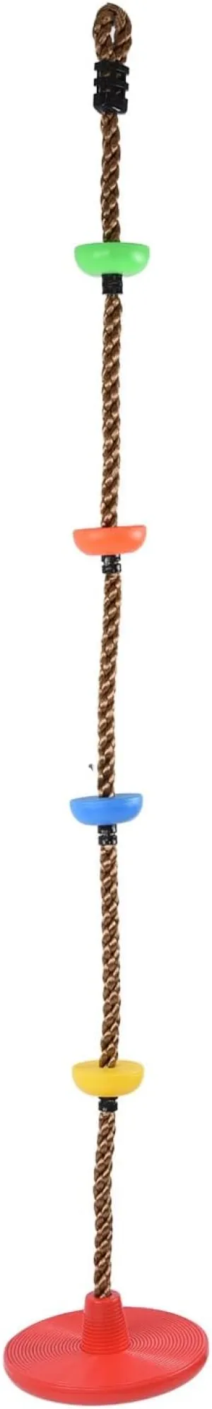 Heavy Duty Plastic Disc Swing Seat for Kids and Adults, Climbing Rope Swings for Trees, Tree House Tire Saucer Swing Outdoor Toys Play Set Accessories, Climbing Rope Swings for Trees, Heavy Duty P