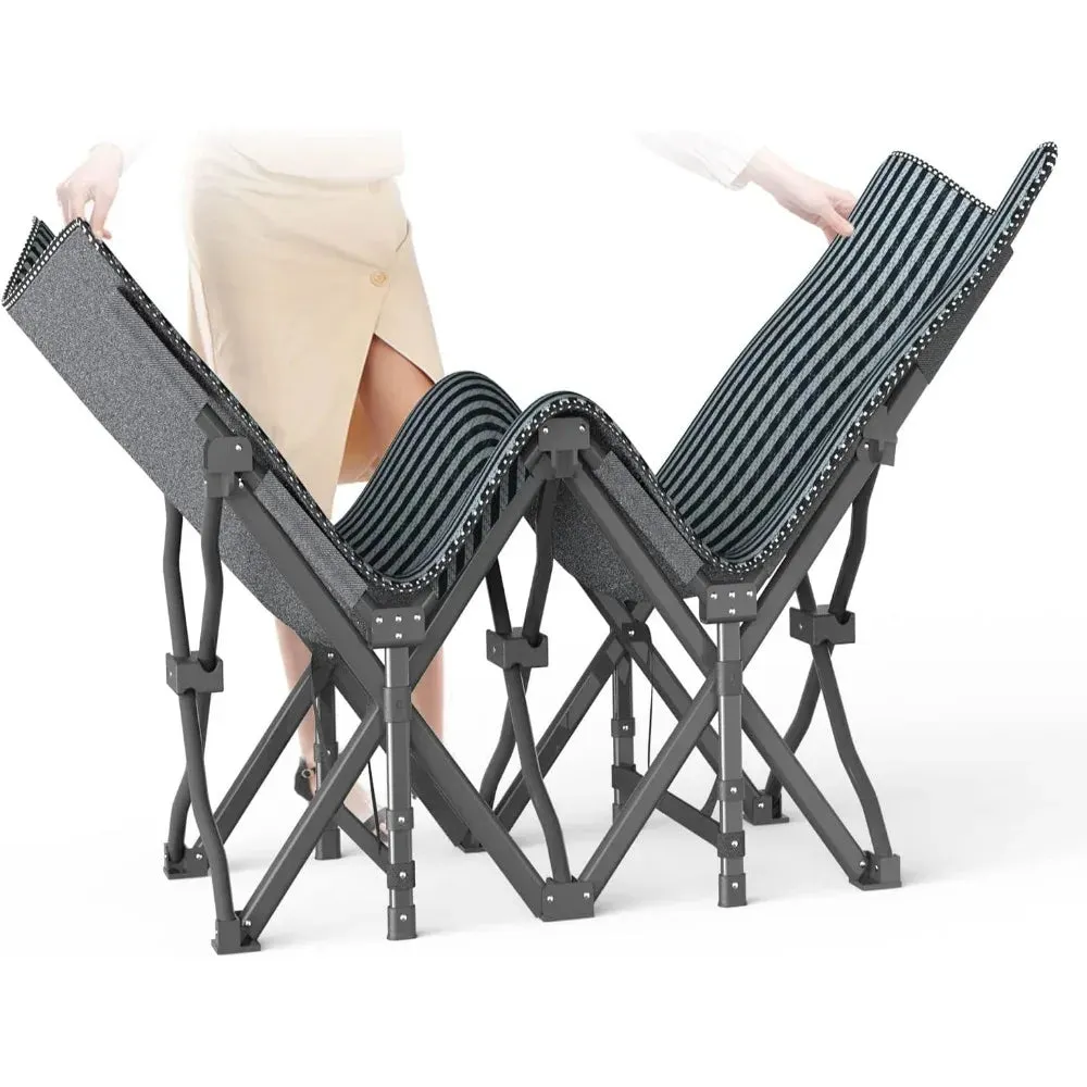 Heavy Duty Ultralight Camping Cot 450 Lbs Capacity Lightweight Folding Bed with Removable Cushion and Carry Bag for Comfortable Adult Outdoor Sleep