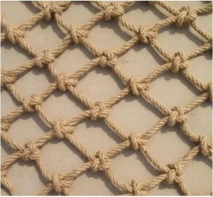 Hemp Rope Net Balcony Stair Barrier Fall Protection Safety Net for Kids 8mm Rope 10cm Mesh Heavy Duty Hanging Network Wall Hanging Craft Decorative Climbing Vine Net(Colour: Yellow,Size:1x1m(3.28x3.28