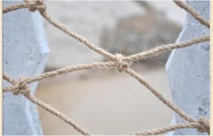 Hemp Rope Playground Protection net 3mm/10cm, Tree House Decoration net, bunk Bed Protection net, Jute Climbing Cargo net, Photo Wall Decoration net,1MX3M(3.3X9.8FT)