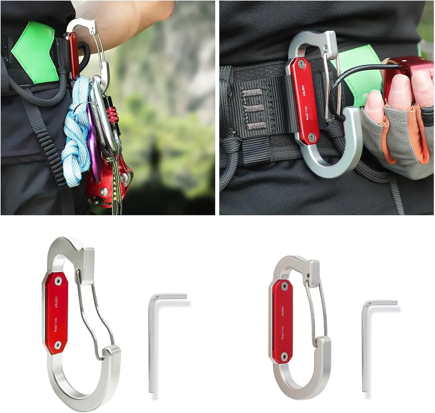 High Altitudes Rope Grab Easy Adsorption Rope Grab Device for Reliability Rock Climbing