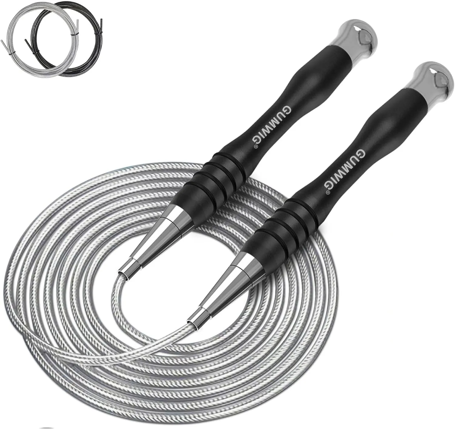 High Speed Jump Rope for Adults Men Women, Double Under Jumping Ropes for Workout Fitness Professional Training Boxing, Weighted Crossfit Skipping Rope with Tang-free Cable, Stainless Steel Handle with Removable Counterweight Rob