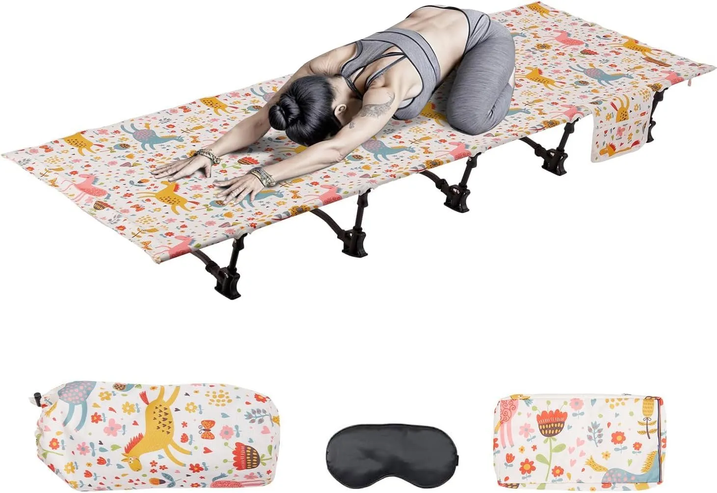 HITORHIKE Camping Cot Compact Folding Cot Bed for Outdoor Backpacking Camping Cot Bed