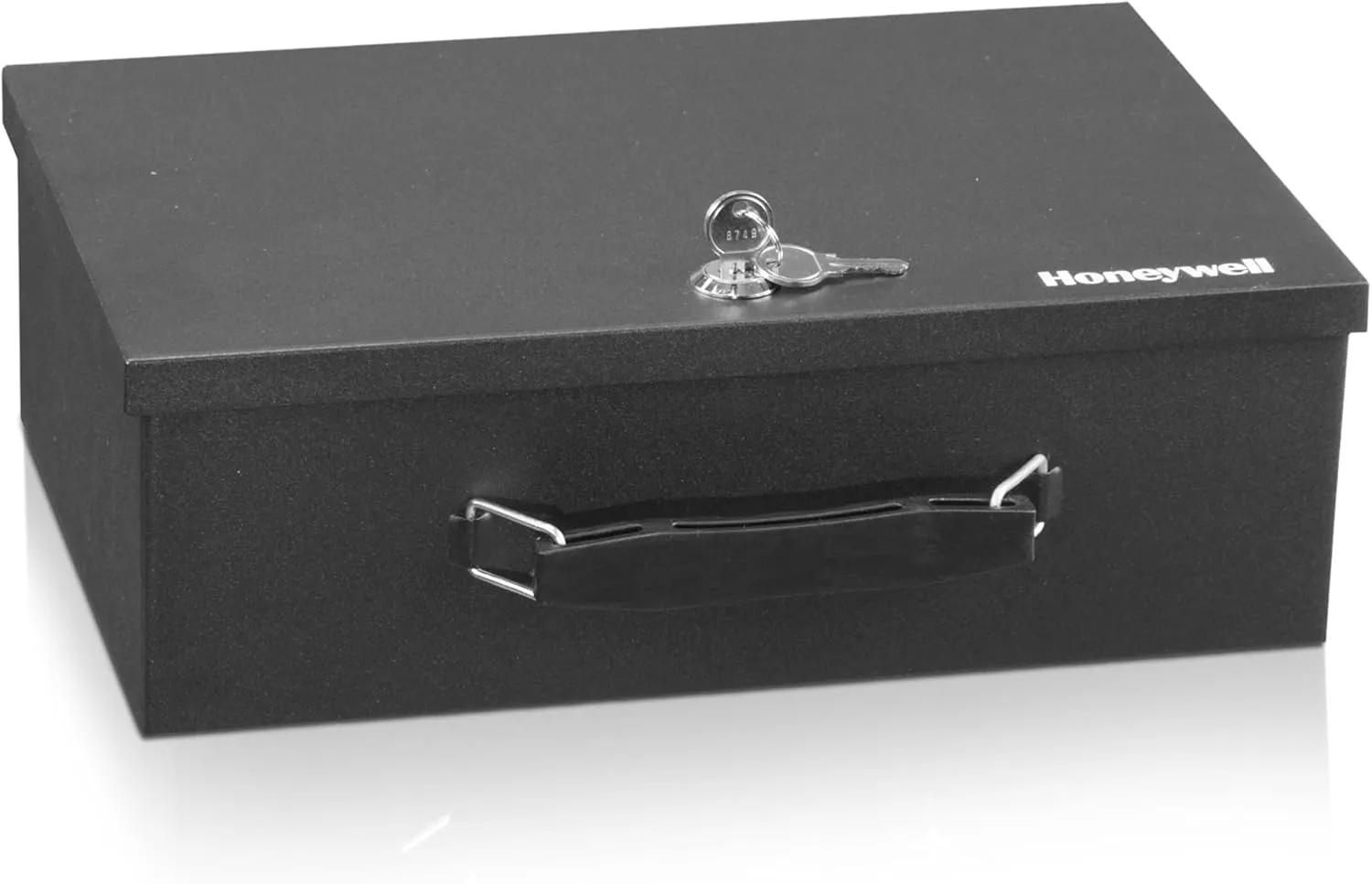 Honeywell Safes & Door Locks - Small Safe Box for Home - Fire Resistant Documents Lock Box with Keys - Steel Security with Key Lock for Personal Items, Jewelry, Money - 0.17 Cubic Feet - Black - 6104