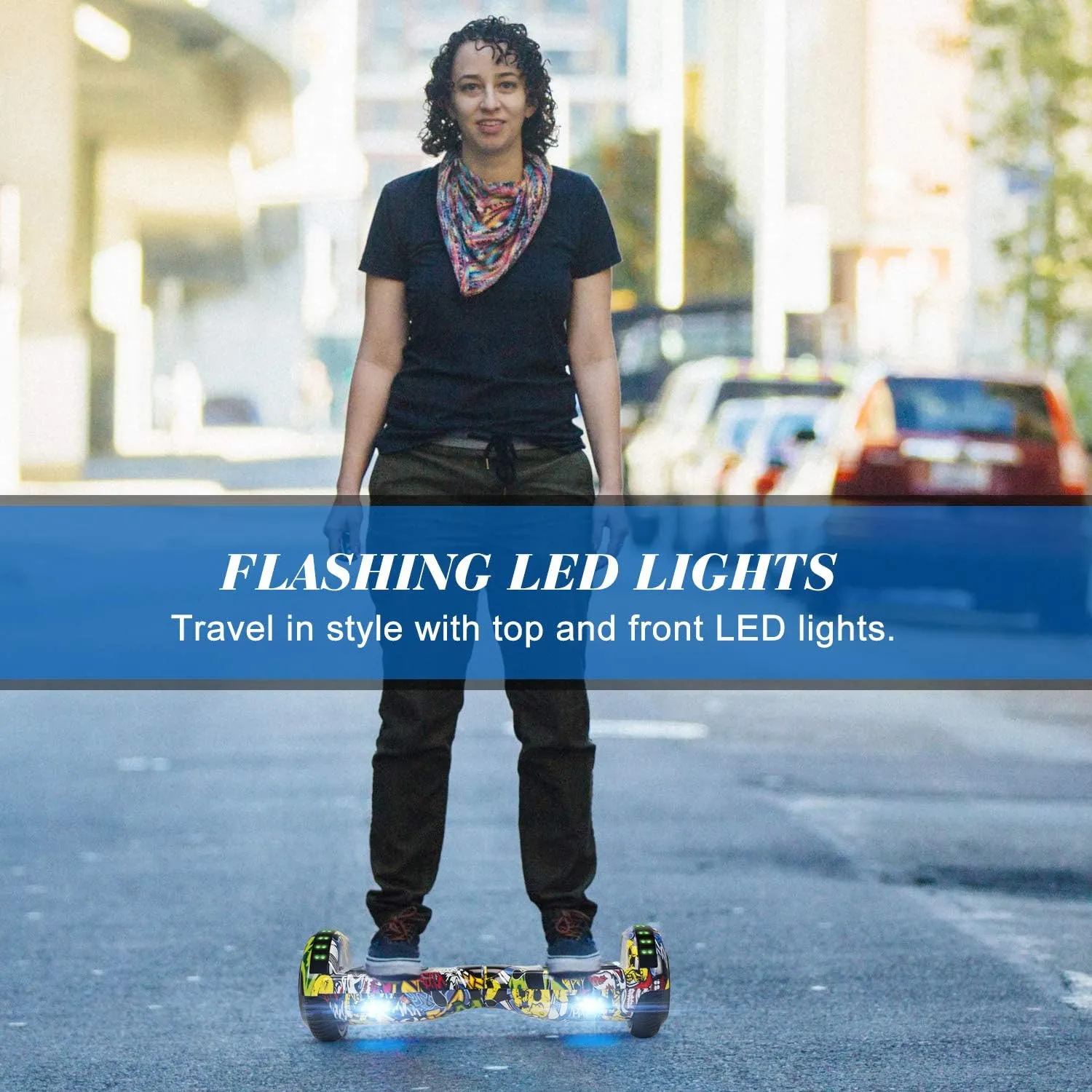 Hoverboard, 6.5 Inch Self Balancing Hoverboards with Bluetooth and Flashing LED Lights, Hover Board for Kids Teenagers