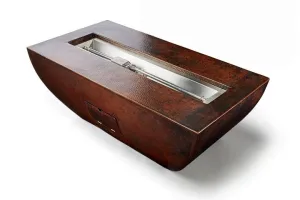 HPC Phoenix Copper Fire Bowl with H-Burner Fire Pit Insert