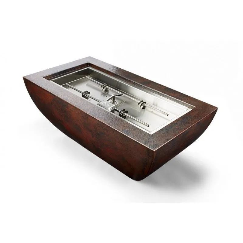 HPC Phoenix Copper Fire Bowl with H-Burner Fire Pit Insert