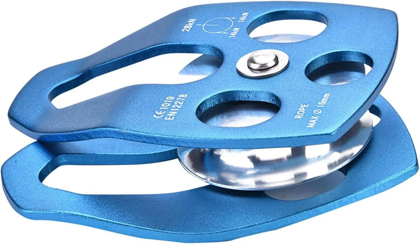 HUONIU Outdoor Climbing KN Rescue Pulley with Swing Plate for High Load Tasks