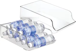 iDesign Water Bottle Organizer for Fridge - Set of 2 - Clear - Made in USA
