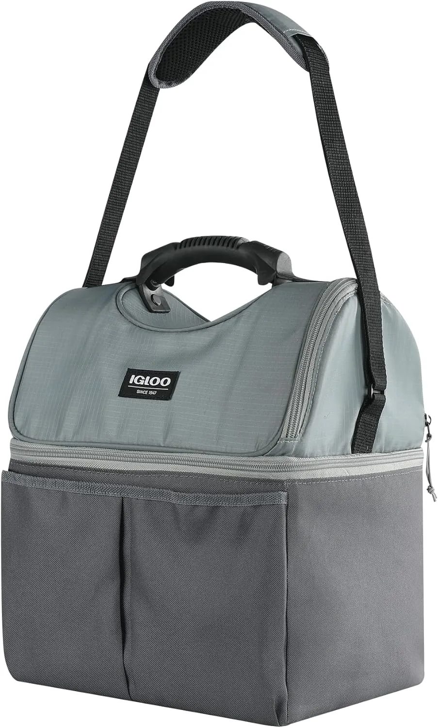 IGLOO Gripper 22 Cool Bag Made from 100% GRS Recycled Material, Space for 22 Cans, Grey