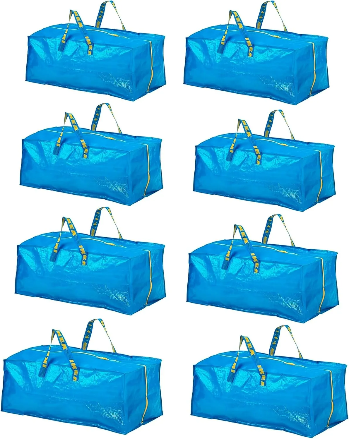 Ikea 901.491.48 Frakta Storage Bag, Blue, 8 Pack