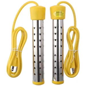 Immersion Water Heater with Stainless Steel Cover, Anti-scalding Bucket Heater with LCD Thermometer for Indoor & Outdoor