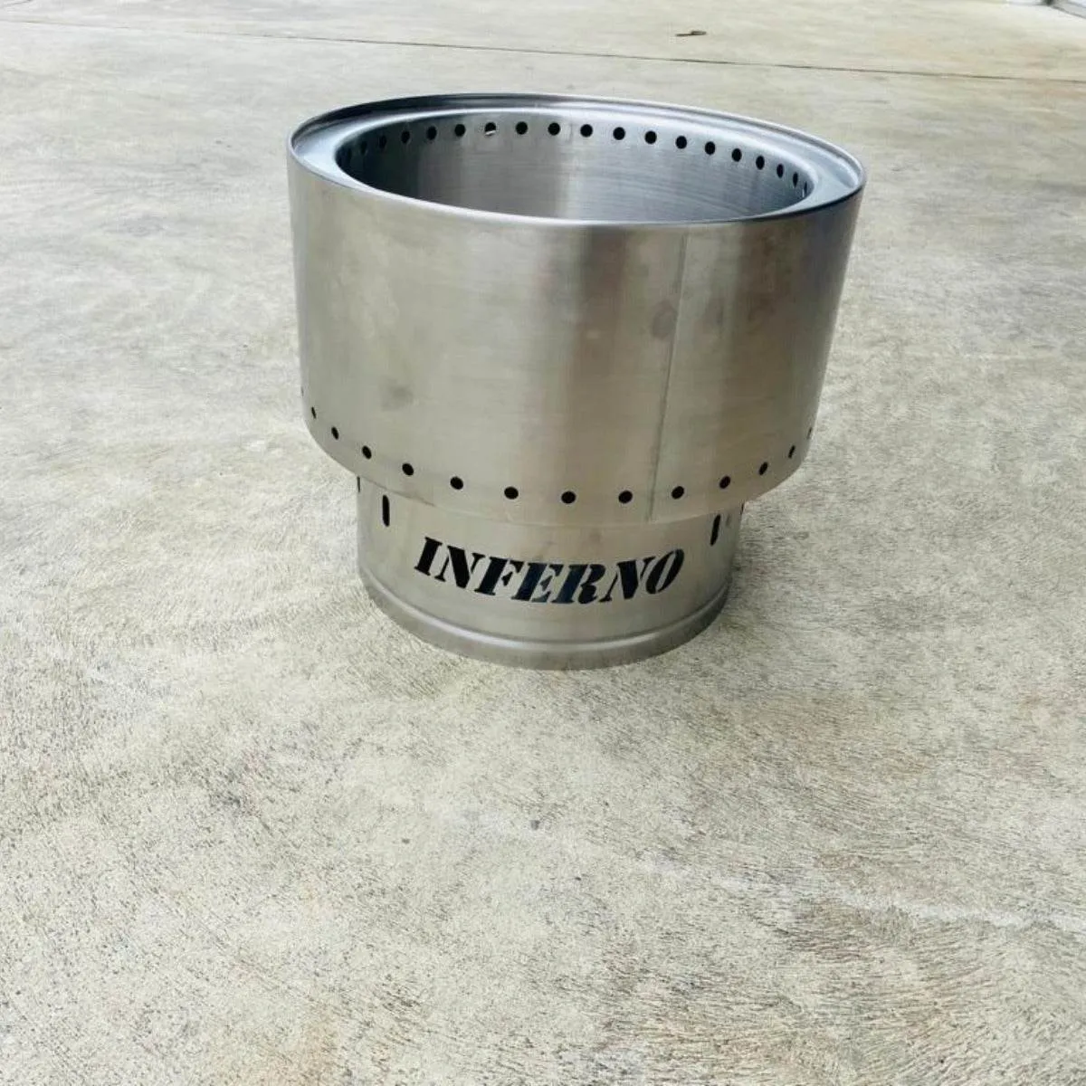Inferno Smokeless Stainless Steel Fire Pit & Grill - Small