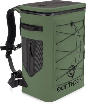 Insulated Backpack Cooler Holds 24 or 35 Cans for 72 Hours - Perfect Lunch or Drink Bag for Camping, Hiking, Fishing, Kayaking, Sports, or Beach - 100% Waterproof Heavy Duty Construction by Earth Pak