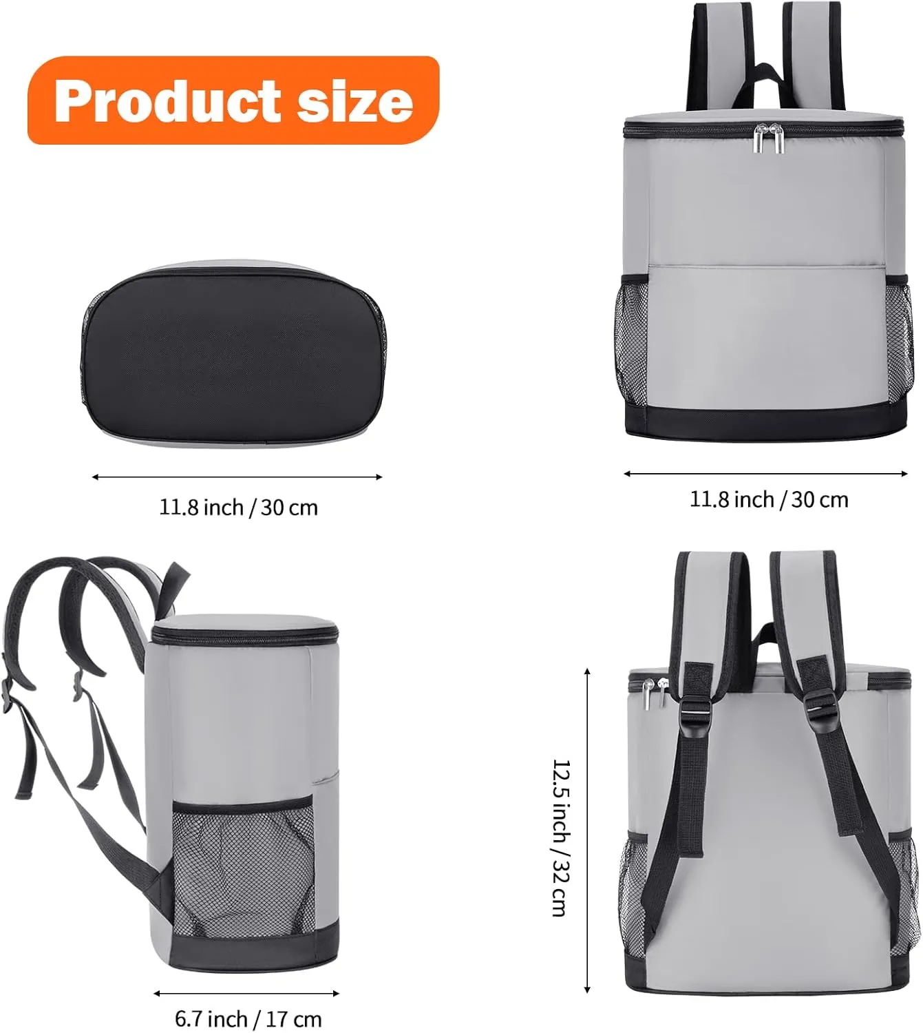 Insulated Cooler Backpack 30 Cans - Leak Proof Beer Backpack Lightweight Cooler Bag for Travel, Camping, Beach, Lunch