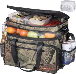 Insulated Cooler Bag 48/75 Cans, Soft Sided Portable Lunch Bag Coolers w/Zippered Top, Leak Proof PVC Interlayer, 5-Layer Insulation Large Ice Chest Bag for Travel, Camping, Beach, Picnic