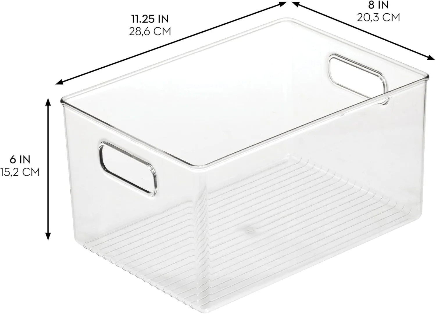 InterDesign iDesign Recycled Plastic Pantry Storage Bin – Linus Collection - Clear