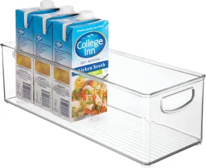 InterDesign iDesign Recycled Plastic Stackable Storage Bin with Handles - Clear