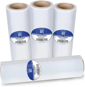 International Plastics Co. 4 Pack of 18" Plastic Stretch Film Wrap 1200 feet Each 500% Stretch Ability