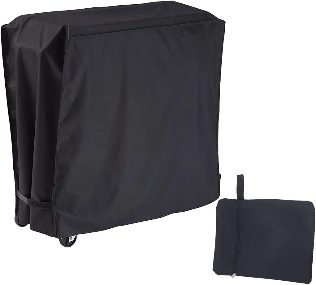 J&C 35x20x34in Cooler Cart Cover-Black Waterproof UV Resistant Patio Rolling Cooler for Most of 80 QT Patio Ice Chest Party