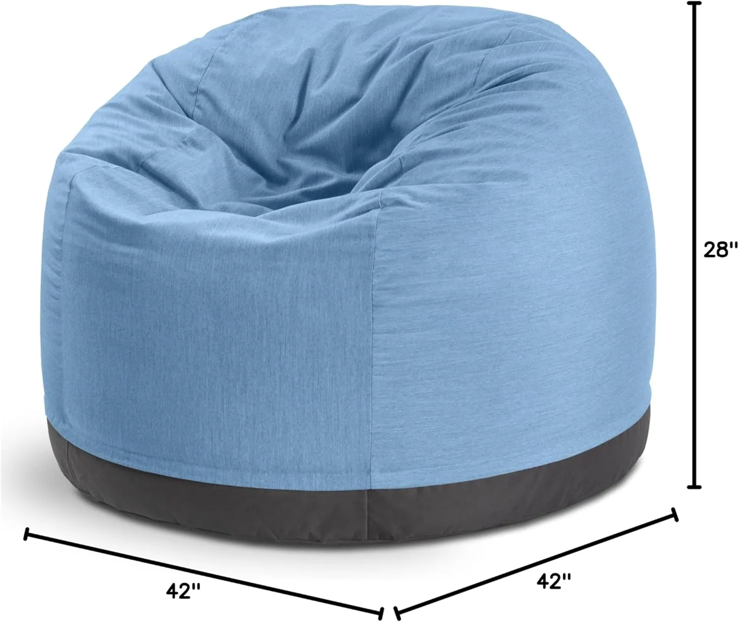 Jaxx Palmetto Large Round Outdoor Bean Bag Club Chair - Ocean