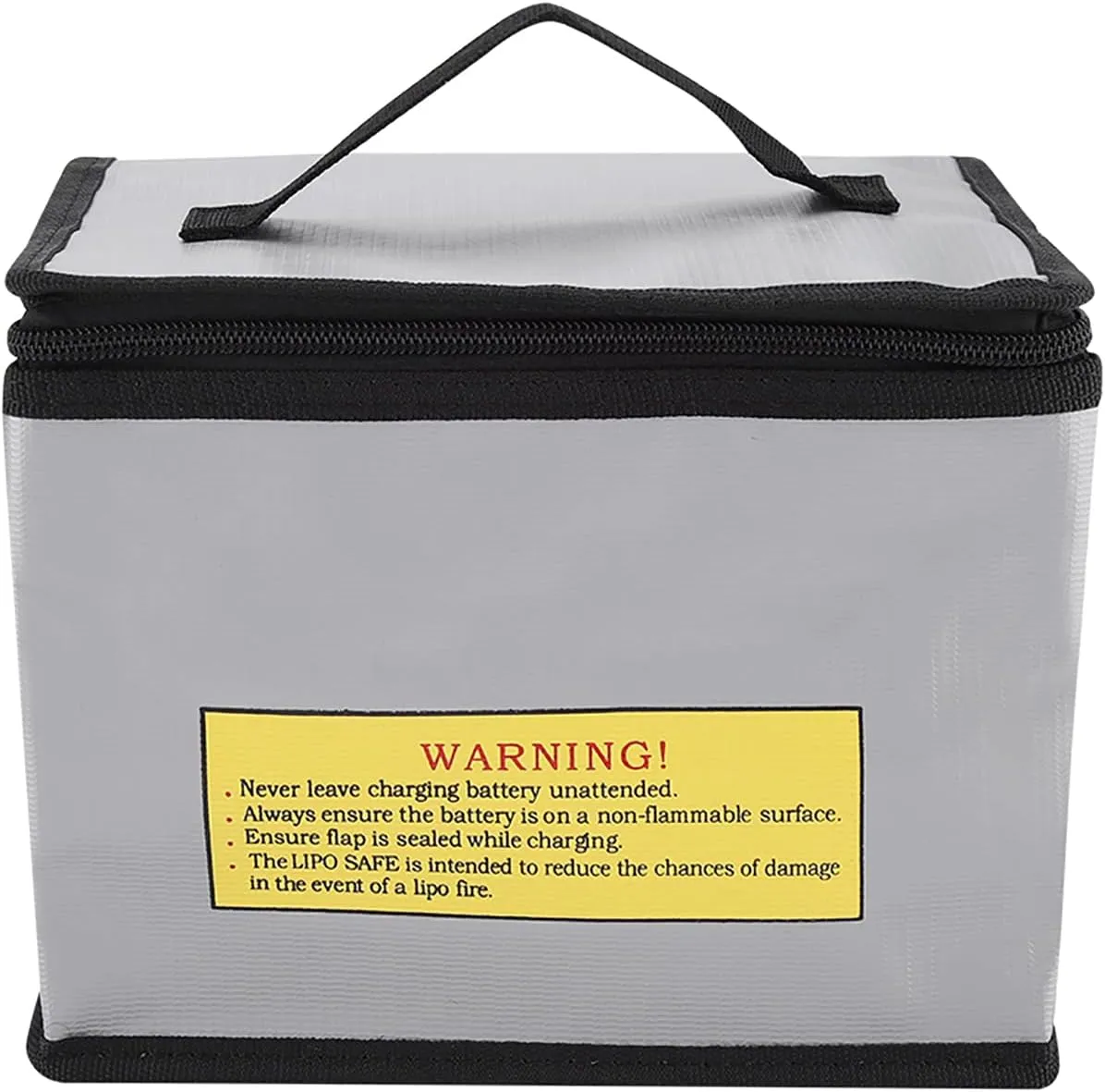 Jerliflyer Explosion Proof Handbag, Safe Bag Fireproof Explosion Proof Lipo Battery Storage and Charging Protective Case Pouch Durable Portable Double Zippers Safety Guard