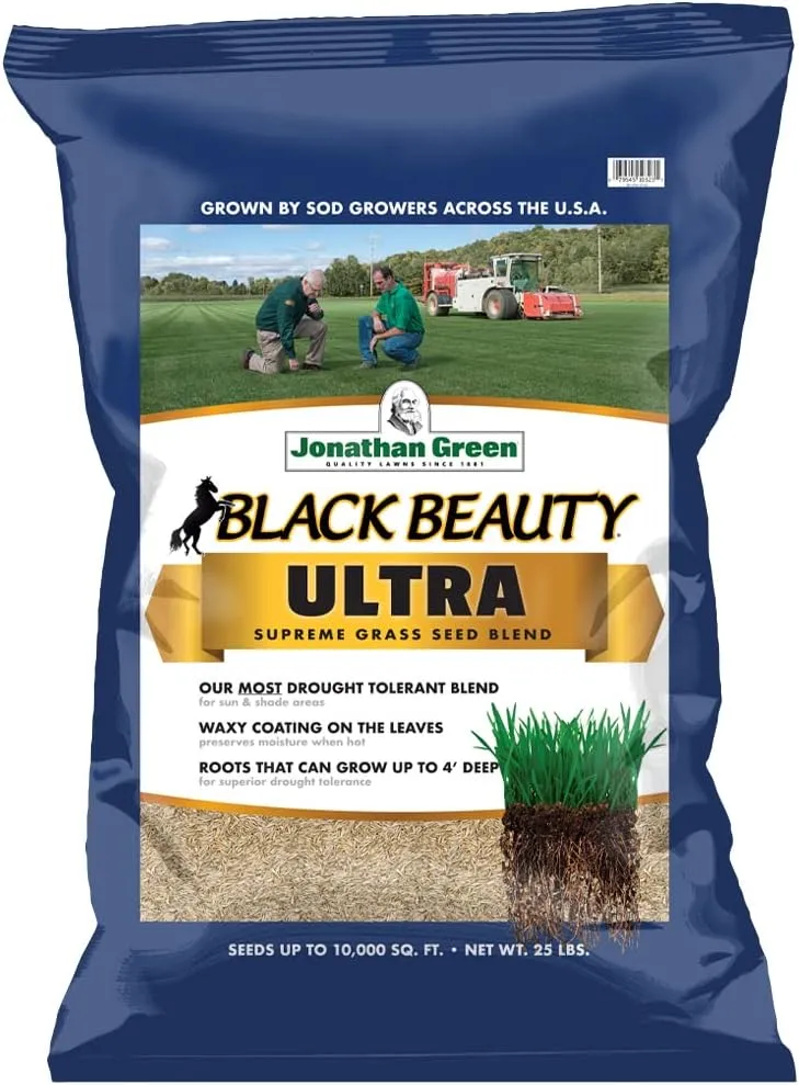Jonathan Green (10323) Black Beauty Ultra Grass Seed - Cool Season Lawn Seed (25 lb)
