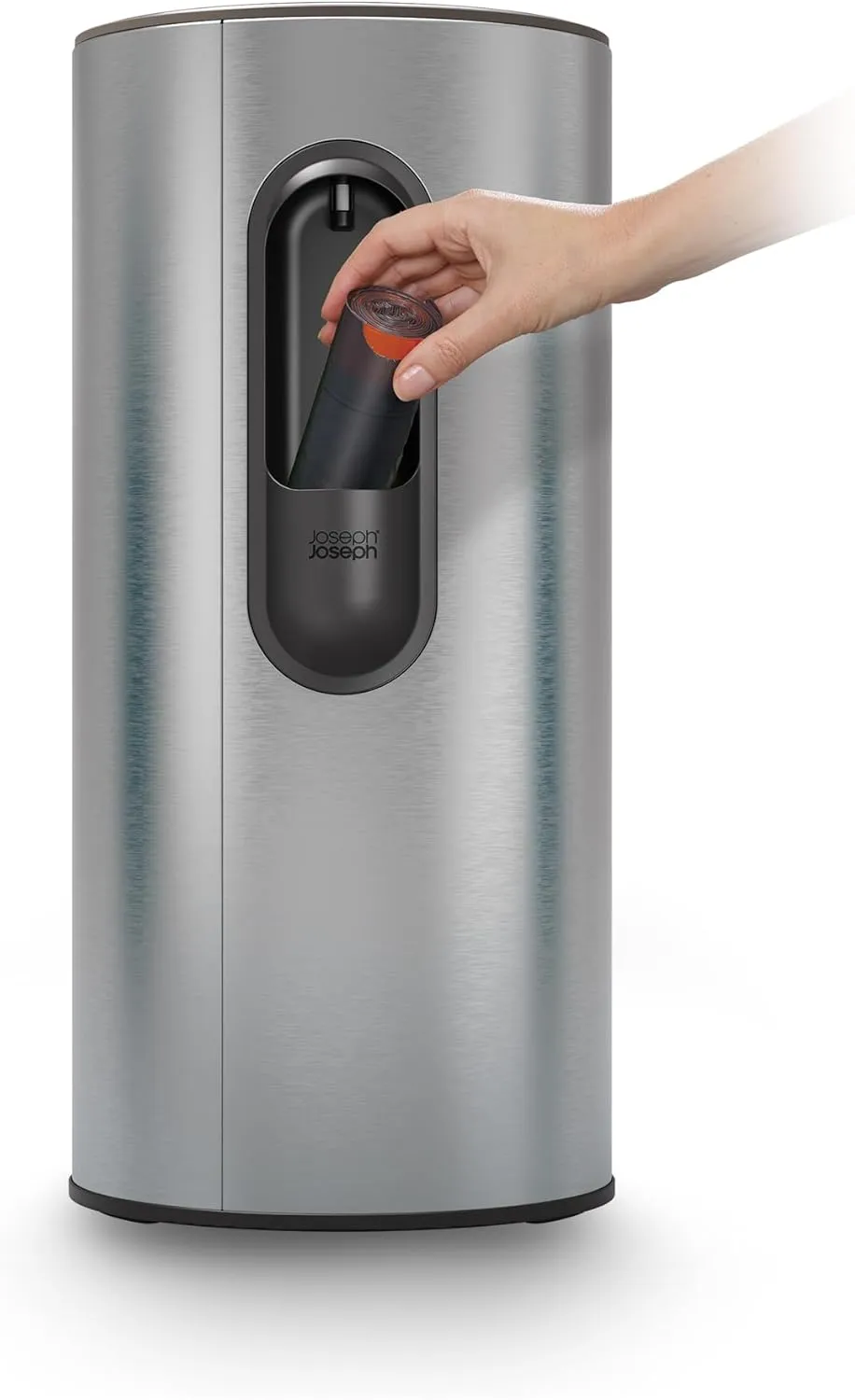 Joseph Joseph Arc 30L/7.9 Slimline Pedal Bin with Easy Push Pedal, Liner Pocket, Odor Seal, Soft-Close Lid, Fingerprint-Proof, Removable Inner Bucket, Stainless Steel