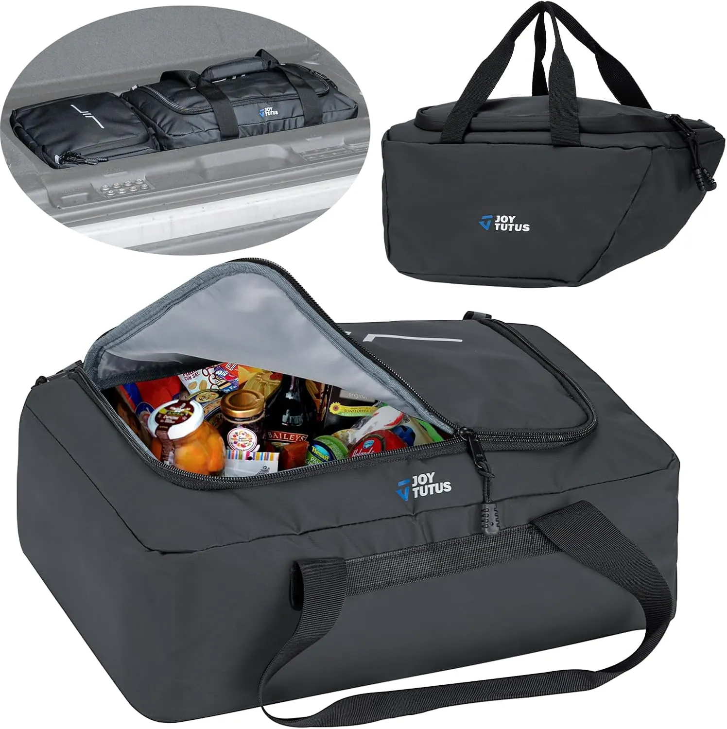 JOYTUTUS Trunk Storage Bag & Cooler Bag Compatible with 2018-2023 Wrangler JL, Trunk Organizer, Outdoor Tool Bag & Picnic Bag for Camping
