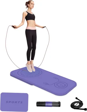 Jump Rope Shockproof Exercise Mat - All-Purpose Extra Thick High Density Anti-Tear Yoga Mat, Non Slip for Indoor and Outdoor Skipping