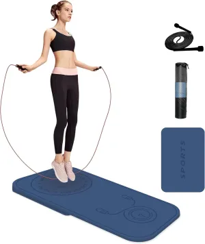 Jump Rope Shockproof Exercise Mat - All-Purpose Extra Thick High Density Anti-Tear Yoga Mat, Non Slip for Indoor and Outdoor Skipping