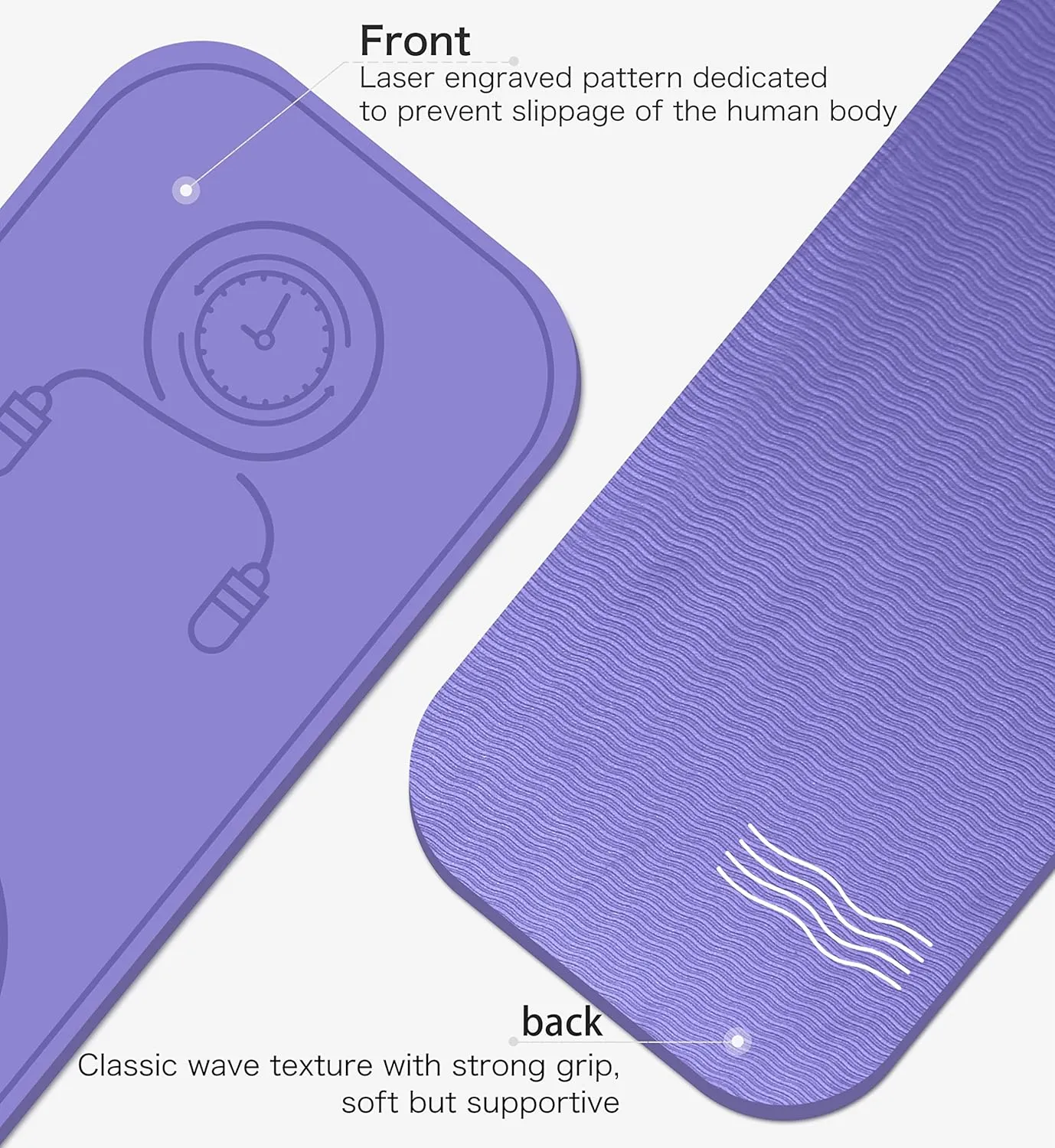 Jump Rope Shockproof Exercise Mat - All-Purpose Extra Thick High Density Anti-Tear Yoga Mat, Non Slip for Indoor and Outdoor Skipping