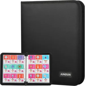 JUNDUN Card Binder 9 -Pocket,720 Pockets Fireproof Trading Card Albums Holder with Zipper for MTG, TCG, Game Cards and Sports Cards