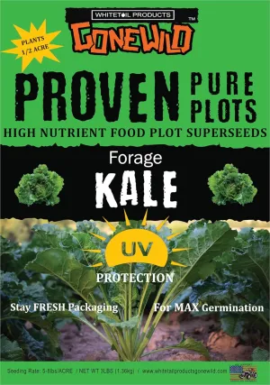 (Kale) Pure Food PLOT Seed -3LBS Plants 1/2 to 3/4 Acre UV Protective Packaging