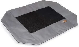 K&H Pet Products Elevated Cooling Outdoor Dog Bed Portable Raised Dog Cot Replacement Cover Only Gray/Black Mesh Large 42 X 30 Inches (Cot NOT Included)
