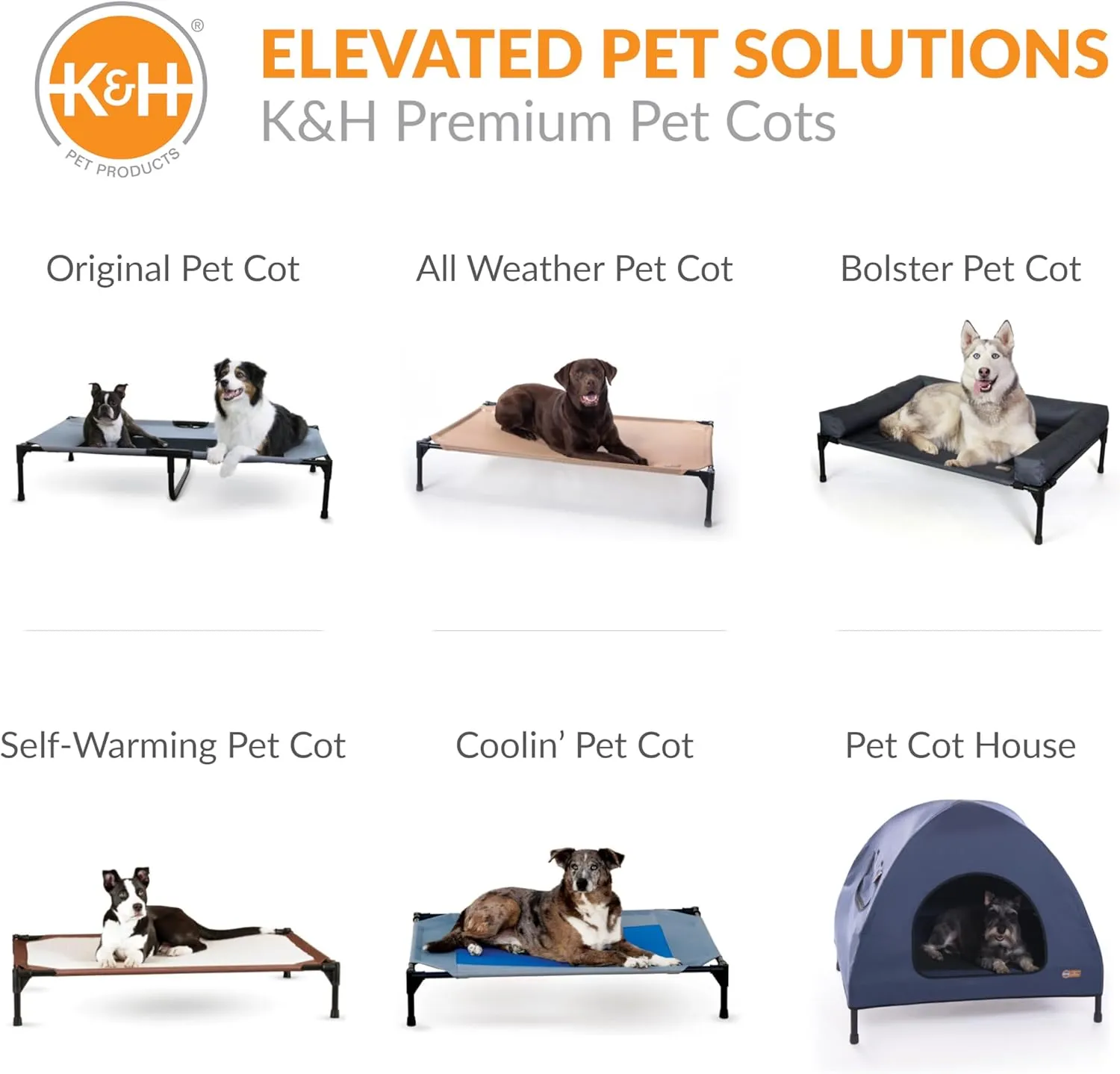 K&H Pet Products Outdoor Elevated Dog Cot, Cooling Raised Bed with Waterproof Breathable Mesh for Large Dogs, Portable Pet Bed with Heavy-Duty Metal Frame, Oversized Hammock Style - Extra-Large Green