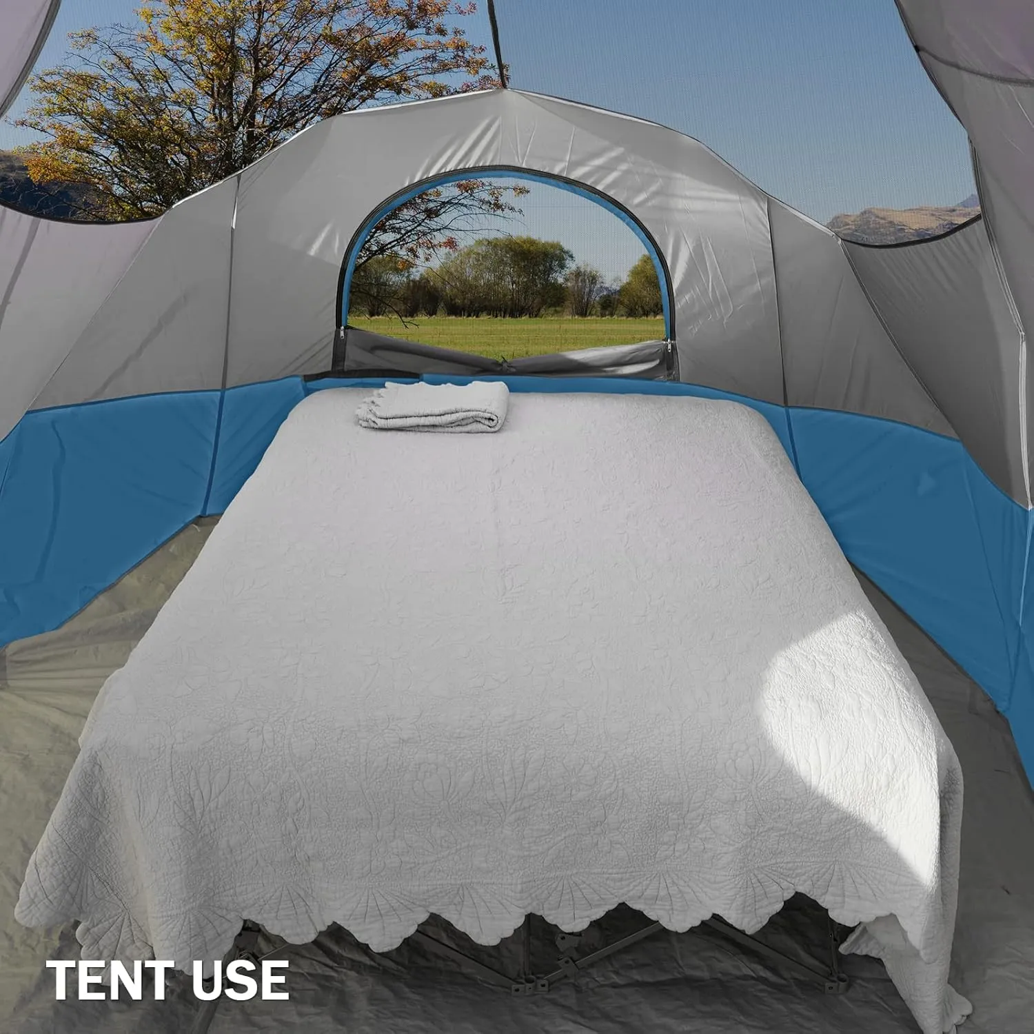 KAMPKEEPER Camping Cot,Camping Cots for Adults,Folding Camping Cot with Inflatable Air Mattress and Carry Bag,for Outdoor Travel Camp Beach Vacation (not Included The Airpump)