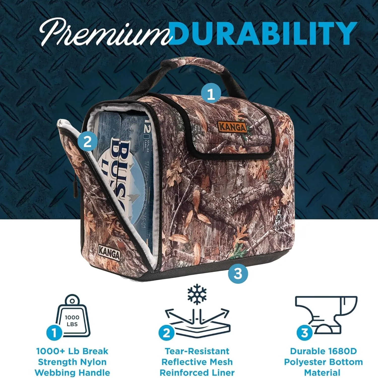 Kanga Insulated Cooler Bag - Soft Cooler Bag - Can Beer and Seltzer Drink Cooler - Insulated and Durability Tested - Kanga Kase Mate