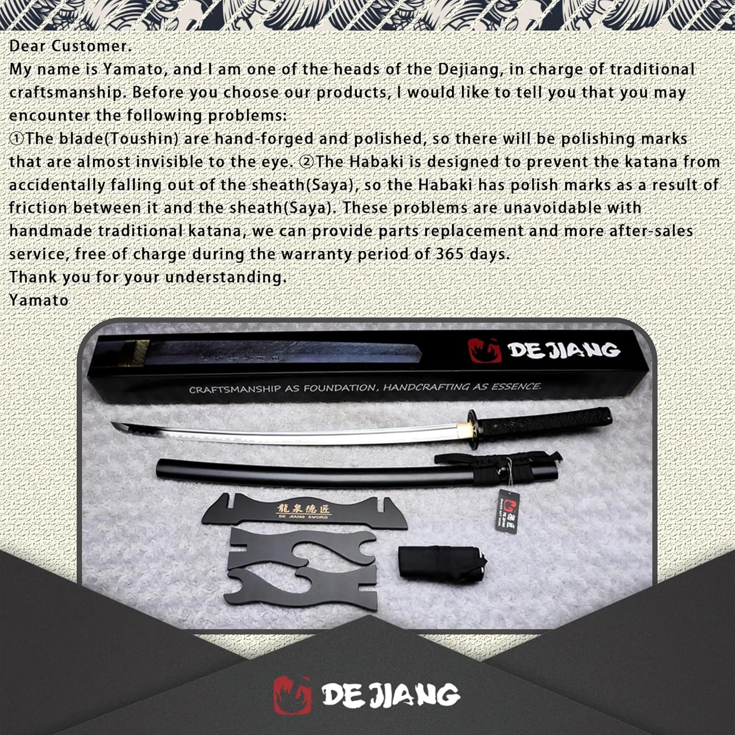 Katana Real Samurai Sword, 1095 1060 T10 Handmade Japanese Swords Full Tang Carbon Steel, for Training, Collecting, Dojo, Lovers of Japanese Culture etc