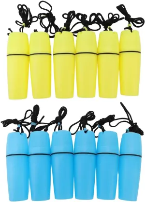Kayak Waterproof Dry Bottle, 12 PCS ABS Portable Container Canister with Hook Rope, Sealed Dry Box Storage Bin for Kayaking, Boating, Diving, Snorkeling, Outdoor