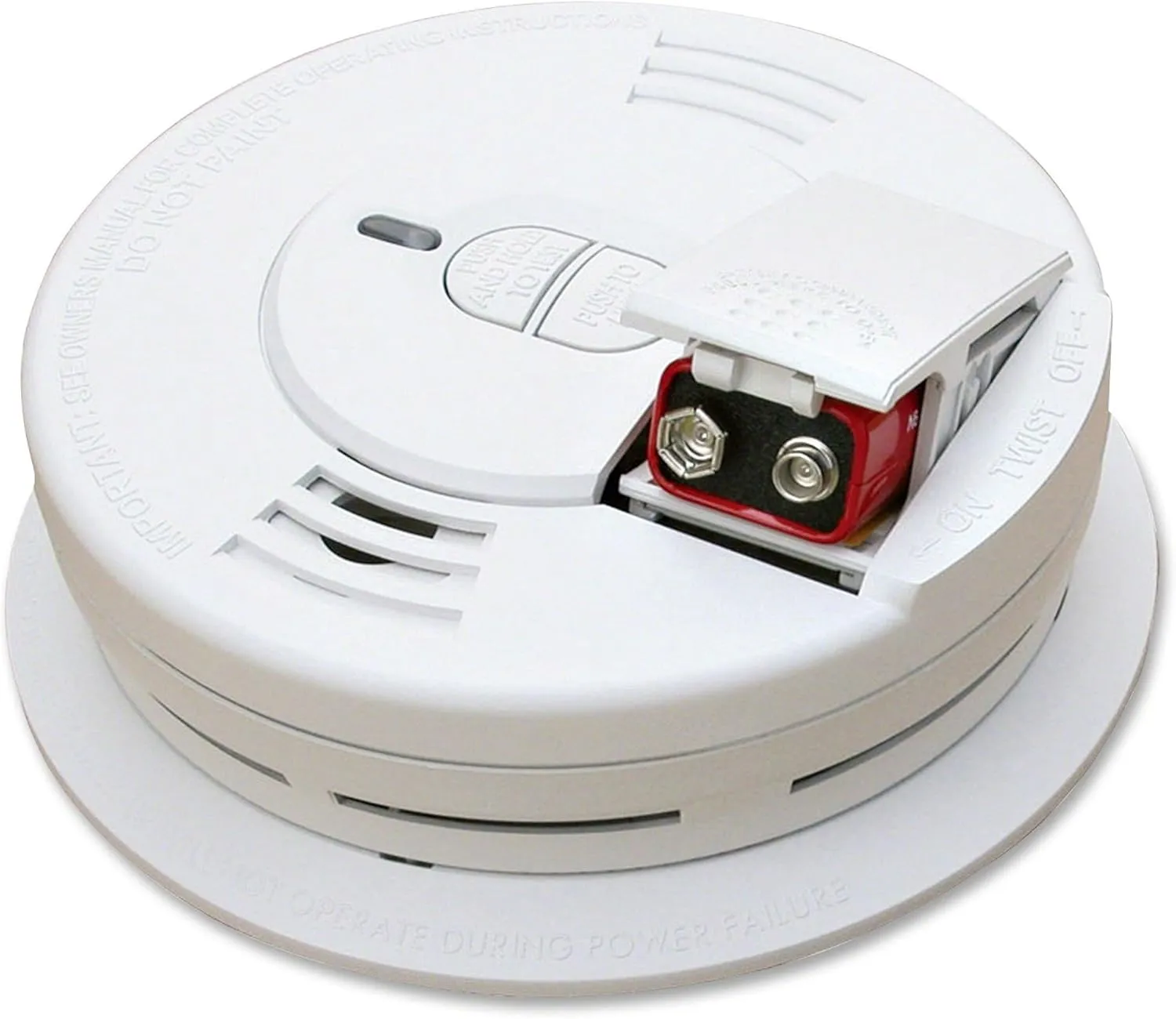 Kidde i9070 Front Load Battery-Operated Ionization Sensor Smoke Alarm