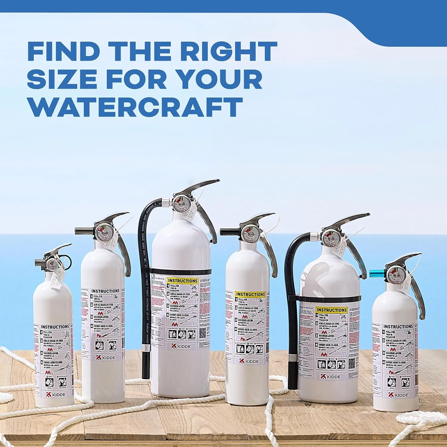 Kidde Mariner 5 Fire Extinguisher for Boats, Single-Use 5BC
