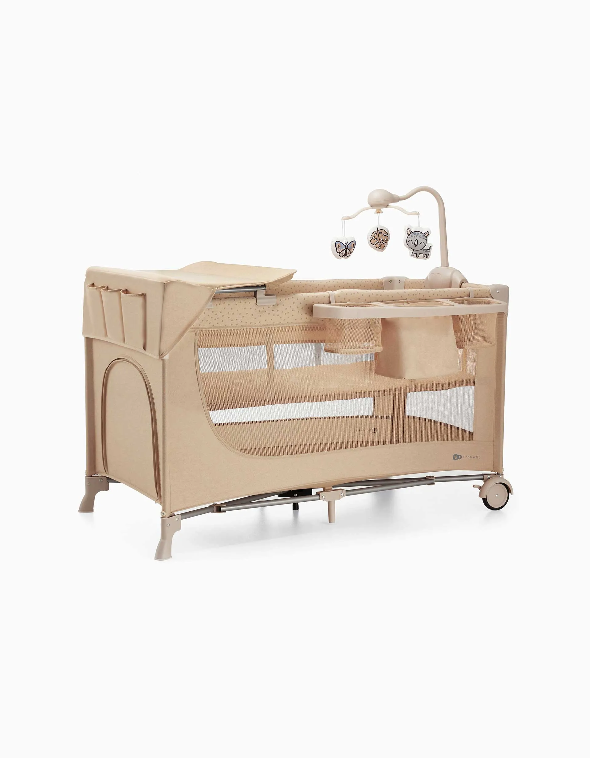 Kinderkraft Joy Travel Bed With Accessories, Beige