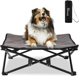 KingsCamp Elevated Dog Bed Portable Raised Beds Stable Folding Dog Cot Dog Camping Bed for Outdoor Travel with Washable Mesh