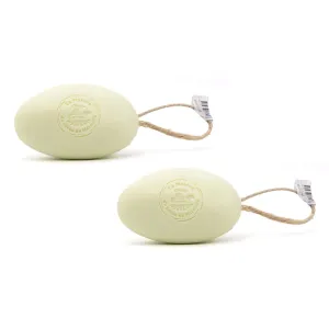 La Maison du Savon - Verbena French Soap on a Rope Duo - Moisturizing Hand & Body Soap Bars with Organic Shea Butter, Donkey Milk - Natural Ingredients - Made in Provence - 2 x 6.2 oz