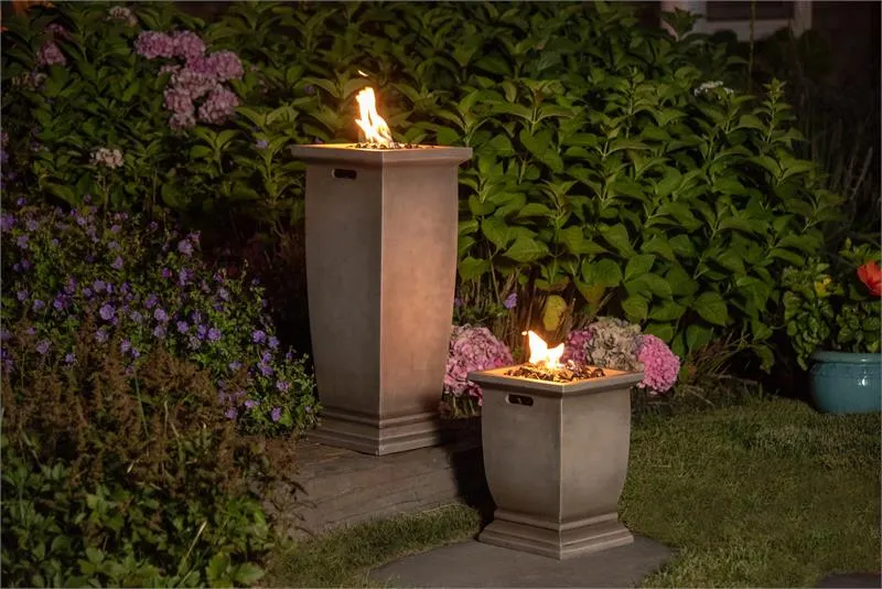 Large 10K BTU Slate Finish Propane Gas Fire Column GLT1356SP
