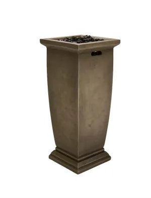 Large 10K BTU Slate Finish Propane Gas Fire Column GLT1356SP